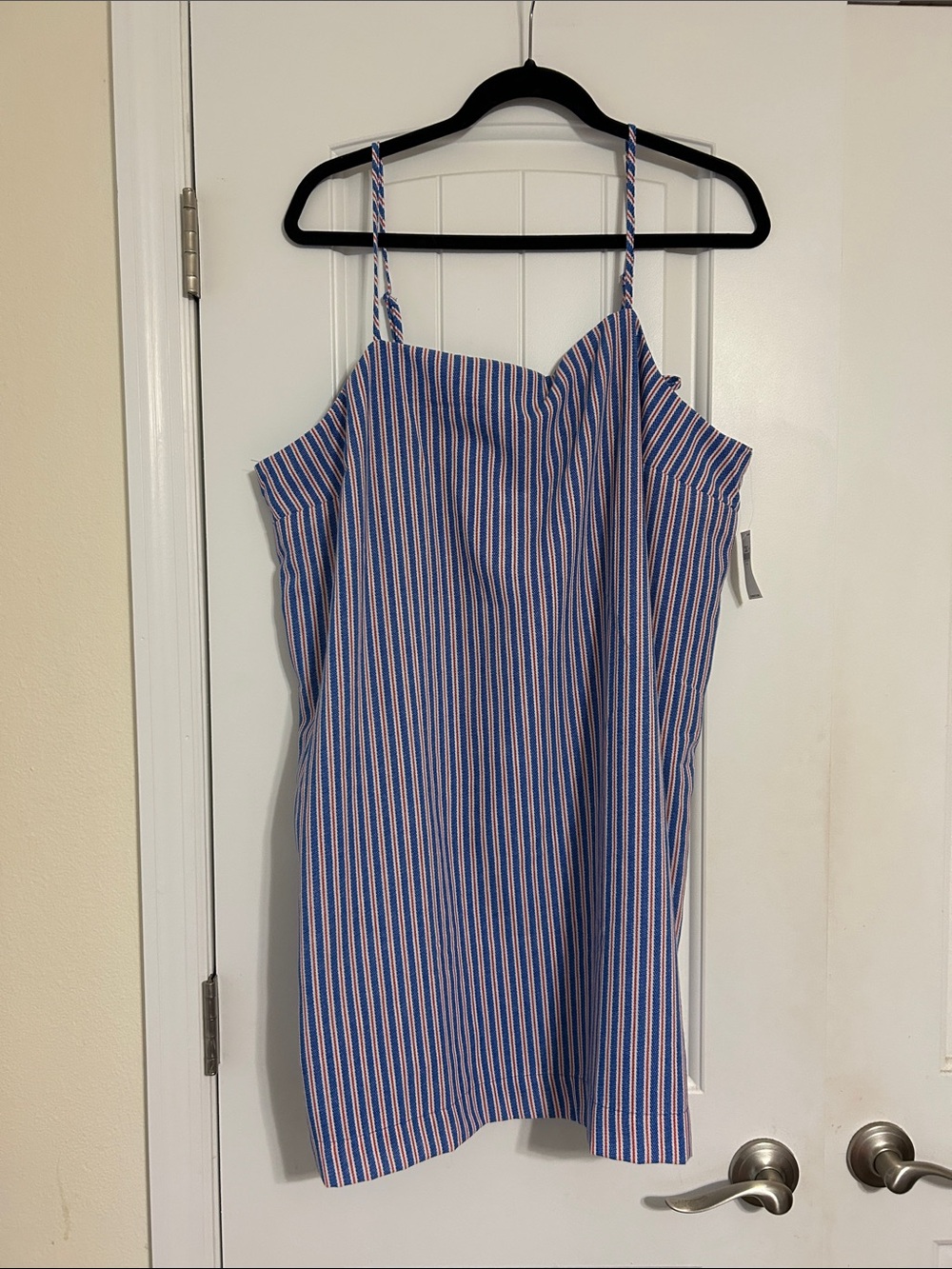 Old Navy Blue, White and Red Striped Mini Dress